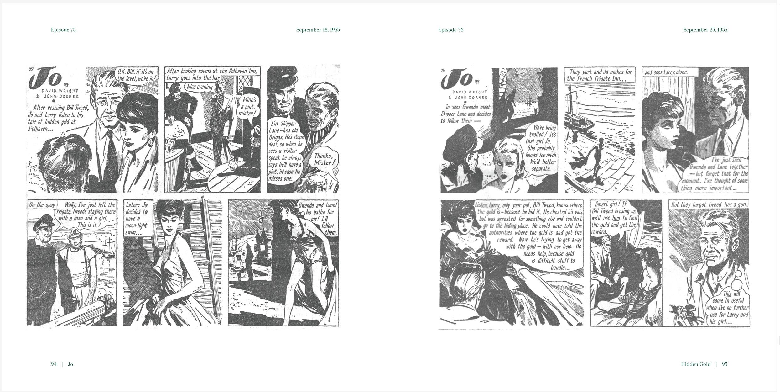 sample double page spread, David Wright's Jo