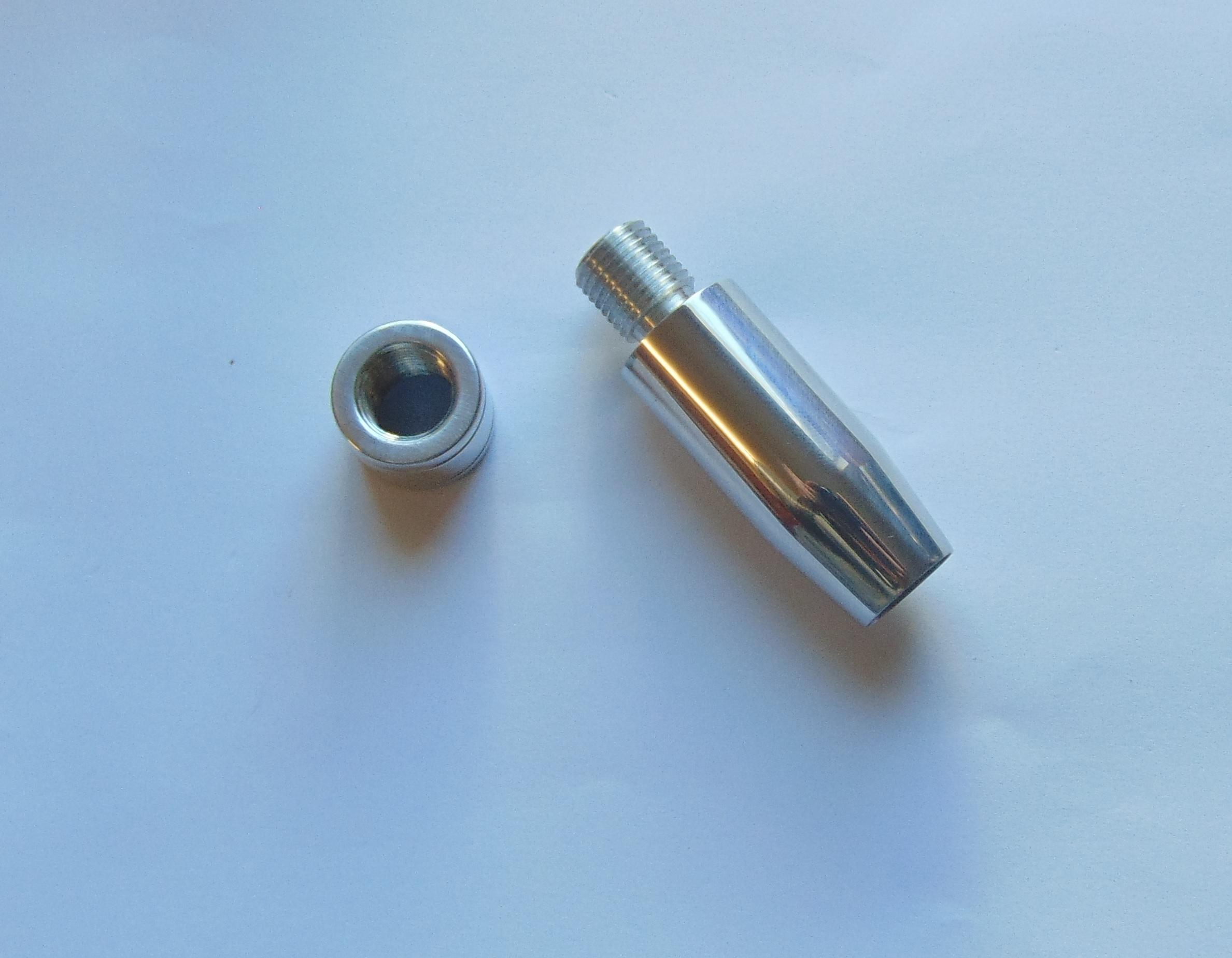 Polished Aluminium Silencer Adaptor With Thread Protector