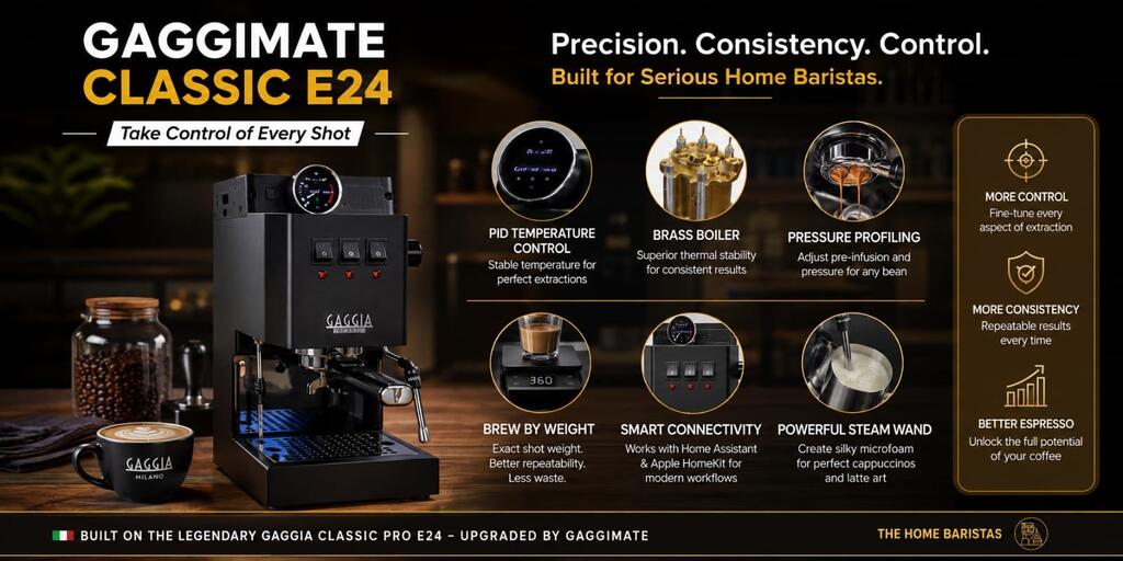 Why the GAGGIMATE CLASSIC E24 Is Perfect for Home Baristas