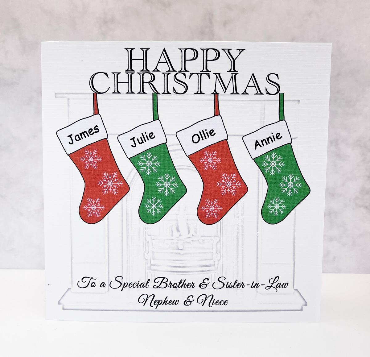 Christmas stocking cards Clearance