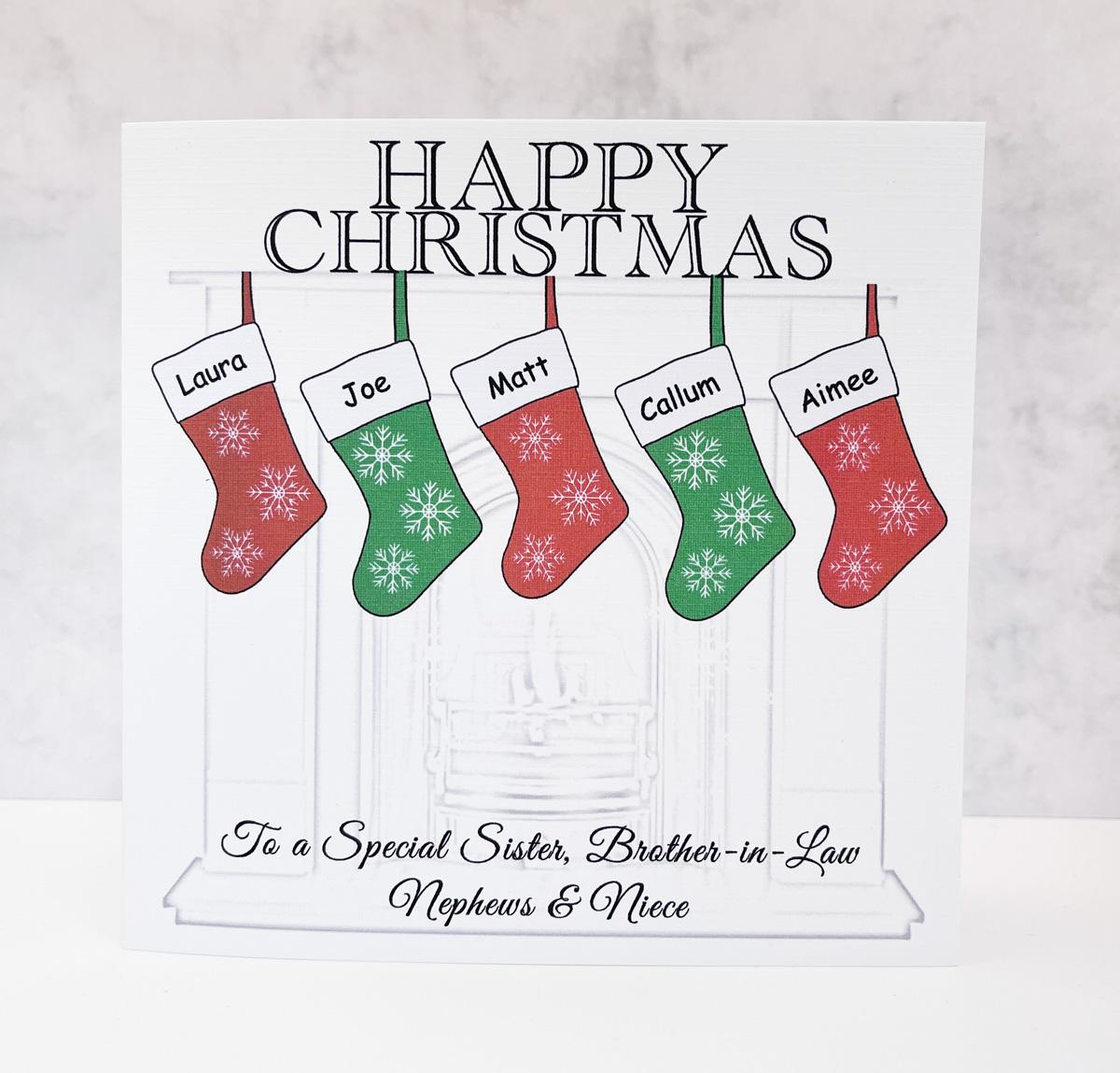 Christmas stocking cards Clearance