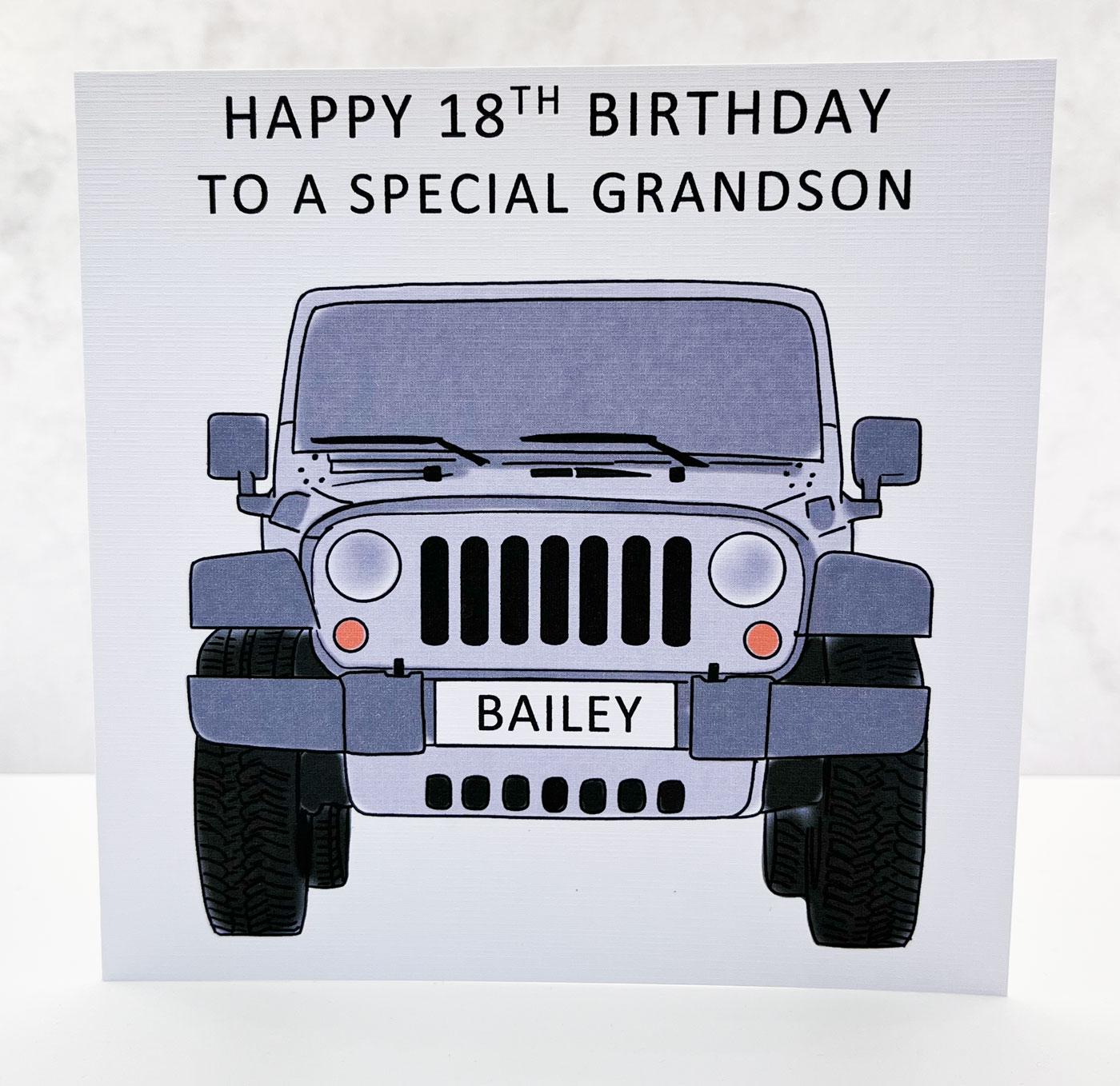 Personalised Birthday Card - Jeep