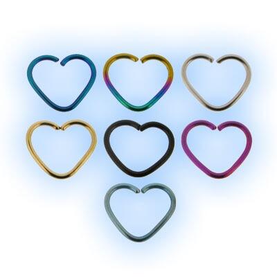 Titanium Continuous Heart Ring
