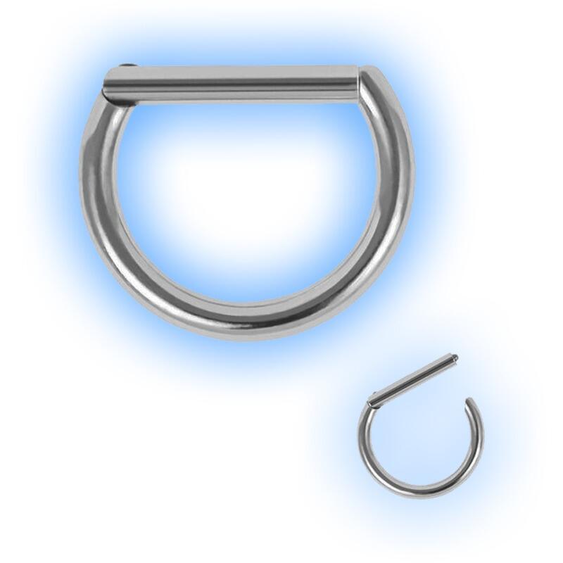 Titanium Hinged Clicker Ring - Hinged Bar