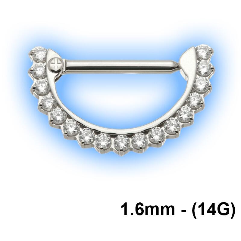 Nipple Clicker - Titanium Pave Gems