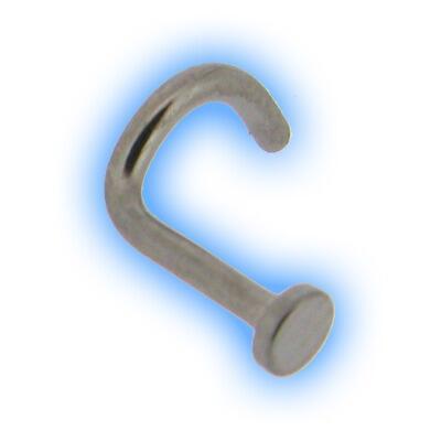 Titanium Flat Disc Bent Nose Stud