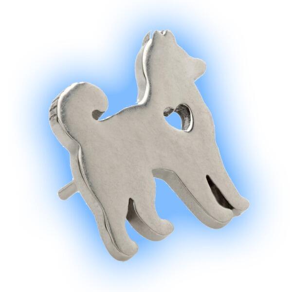 Dog Disc - Threadless Body Jewellery Attachment