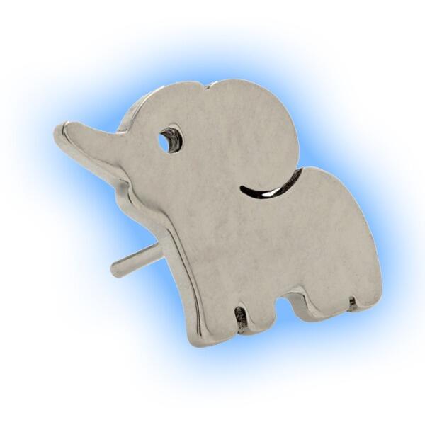 Trumpeting Elephant Disc - Threadless Body Jewellery Attachment