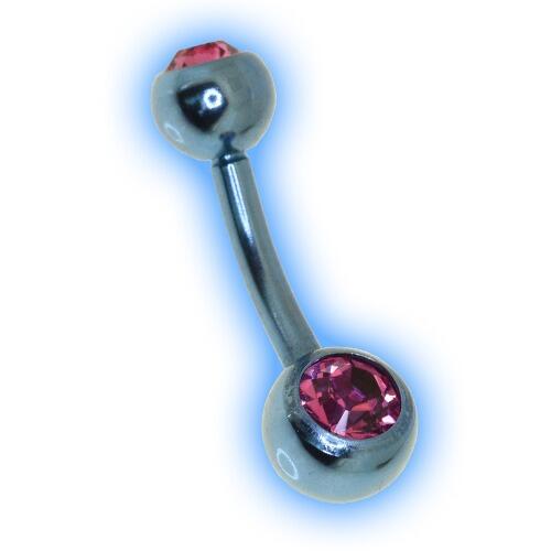 Titanium Jewelled Baby Belly Bar