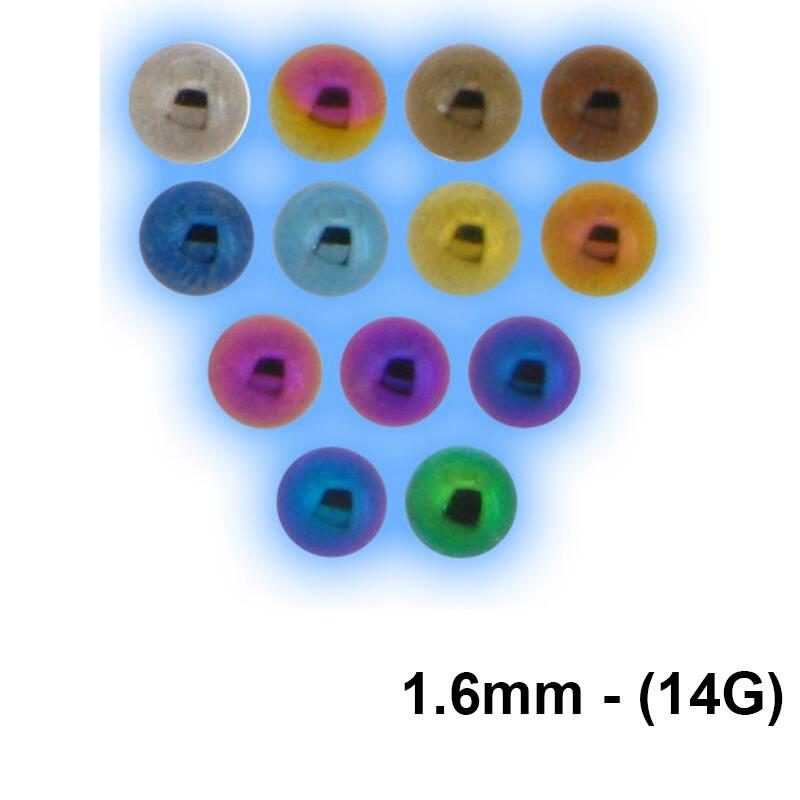 Titanium External Thread Attachment 14G - Ball (EXT)