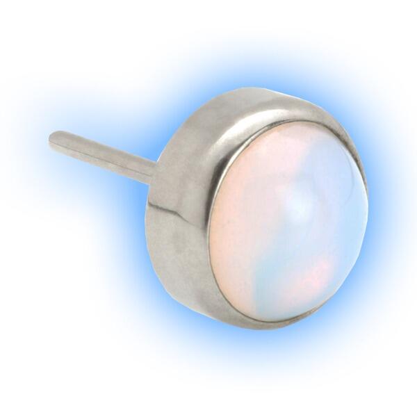 Titanium Opalite Disc- Threadless Body Jewellery Attachment