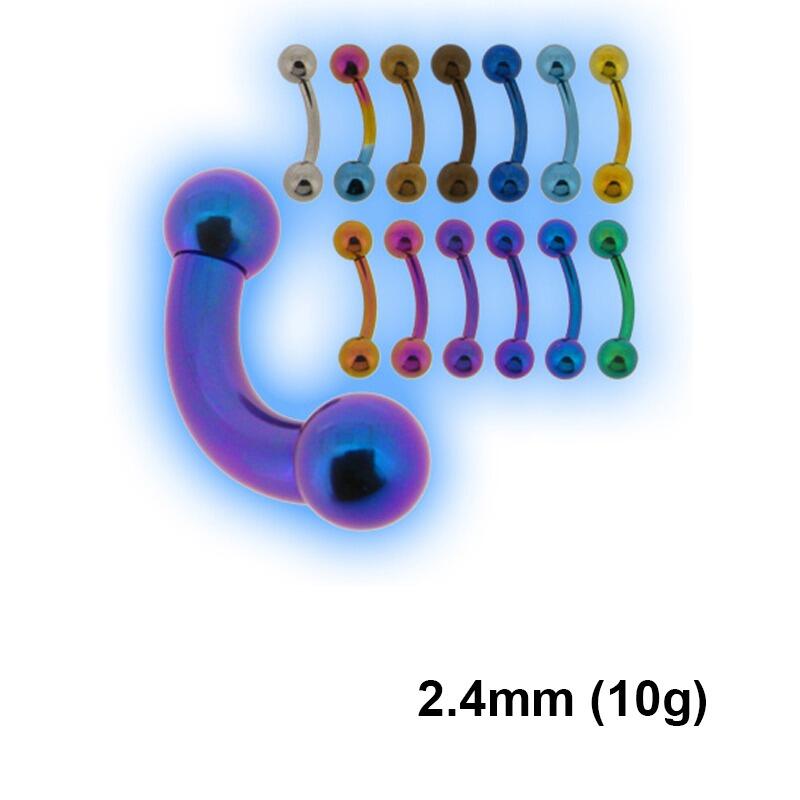Titanium Internal Thread Curved Barbell - 10g