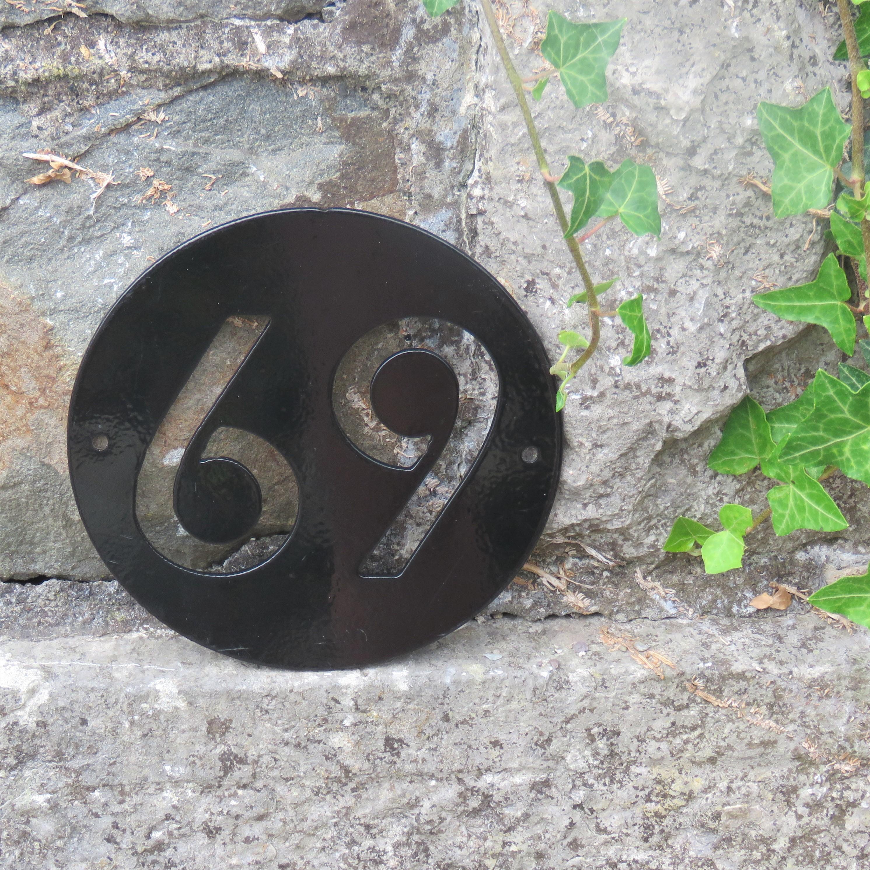 Modern house number plaque