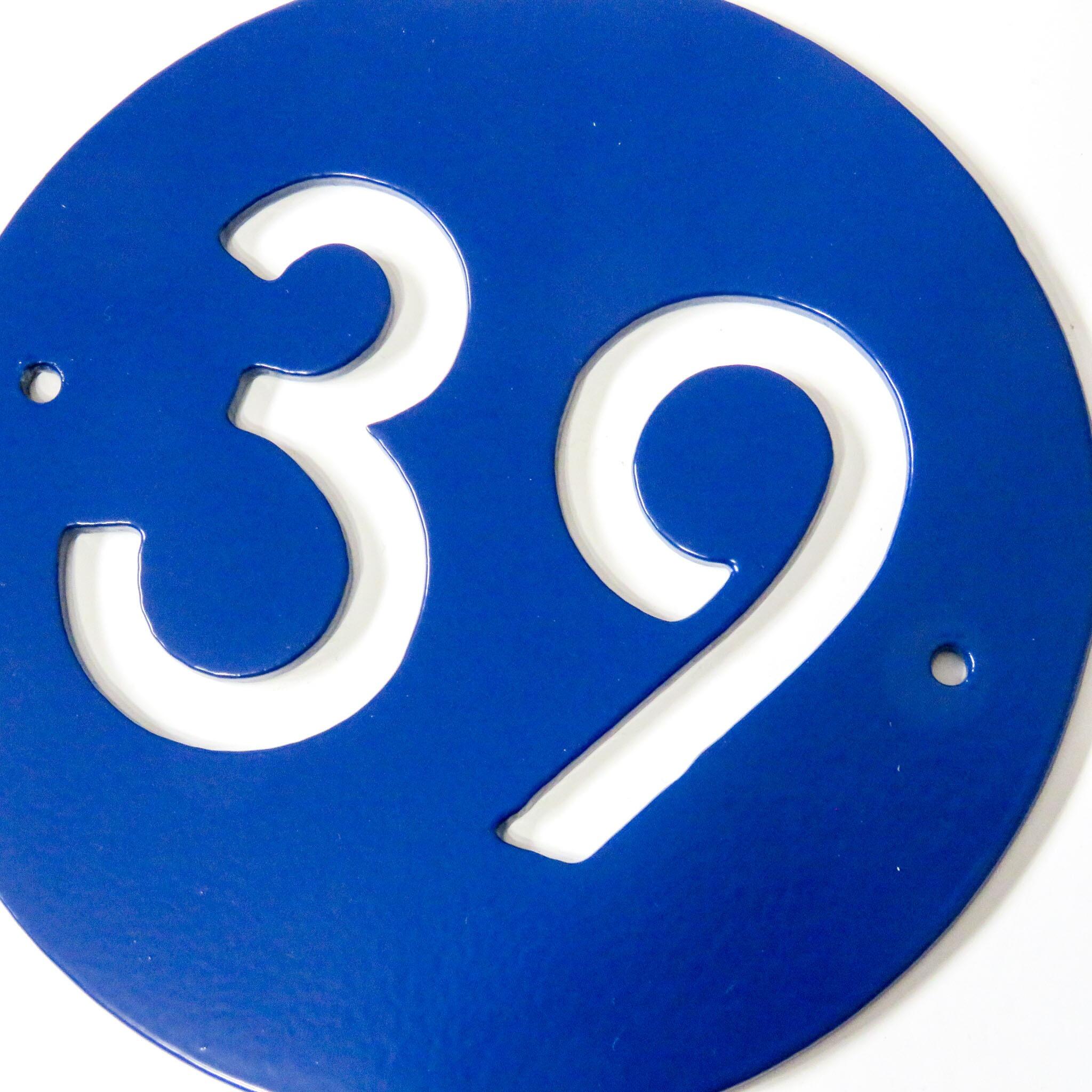 circle house number plaque