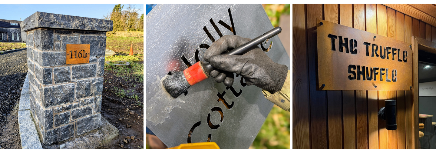 Corten Steel Signs