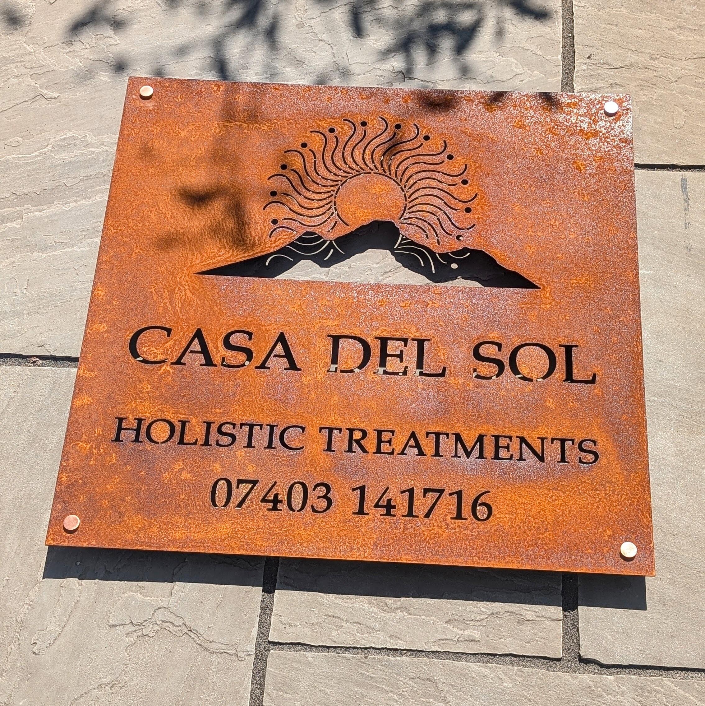 Custom Corten Holistic Treatment Signage
