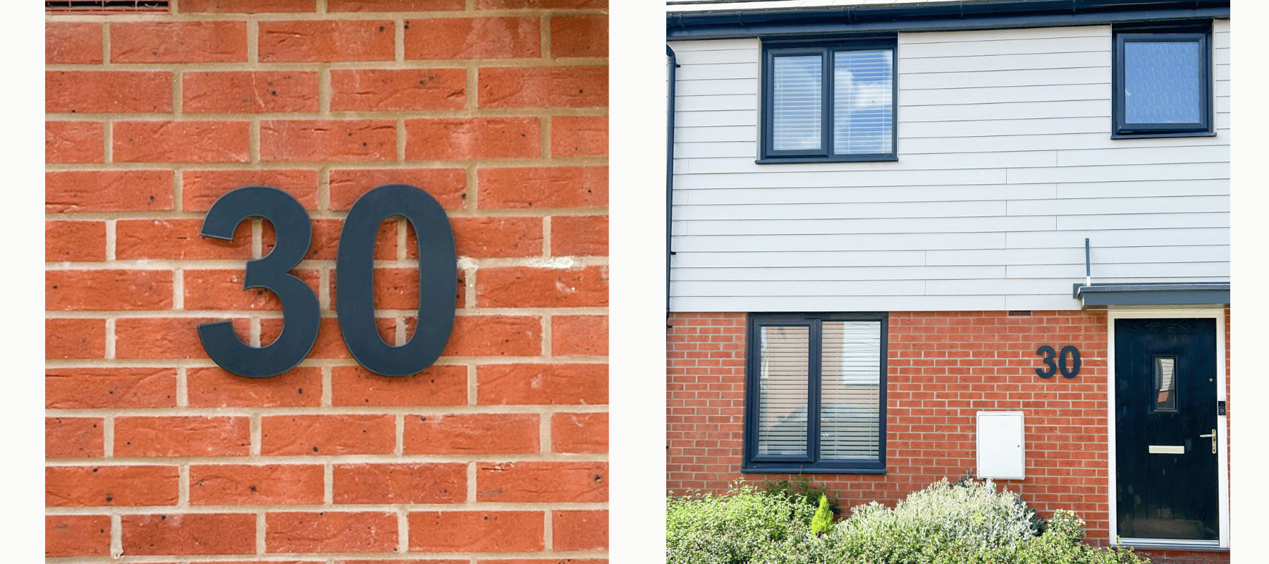Grey Large House Numbers