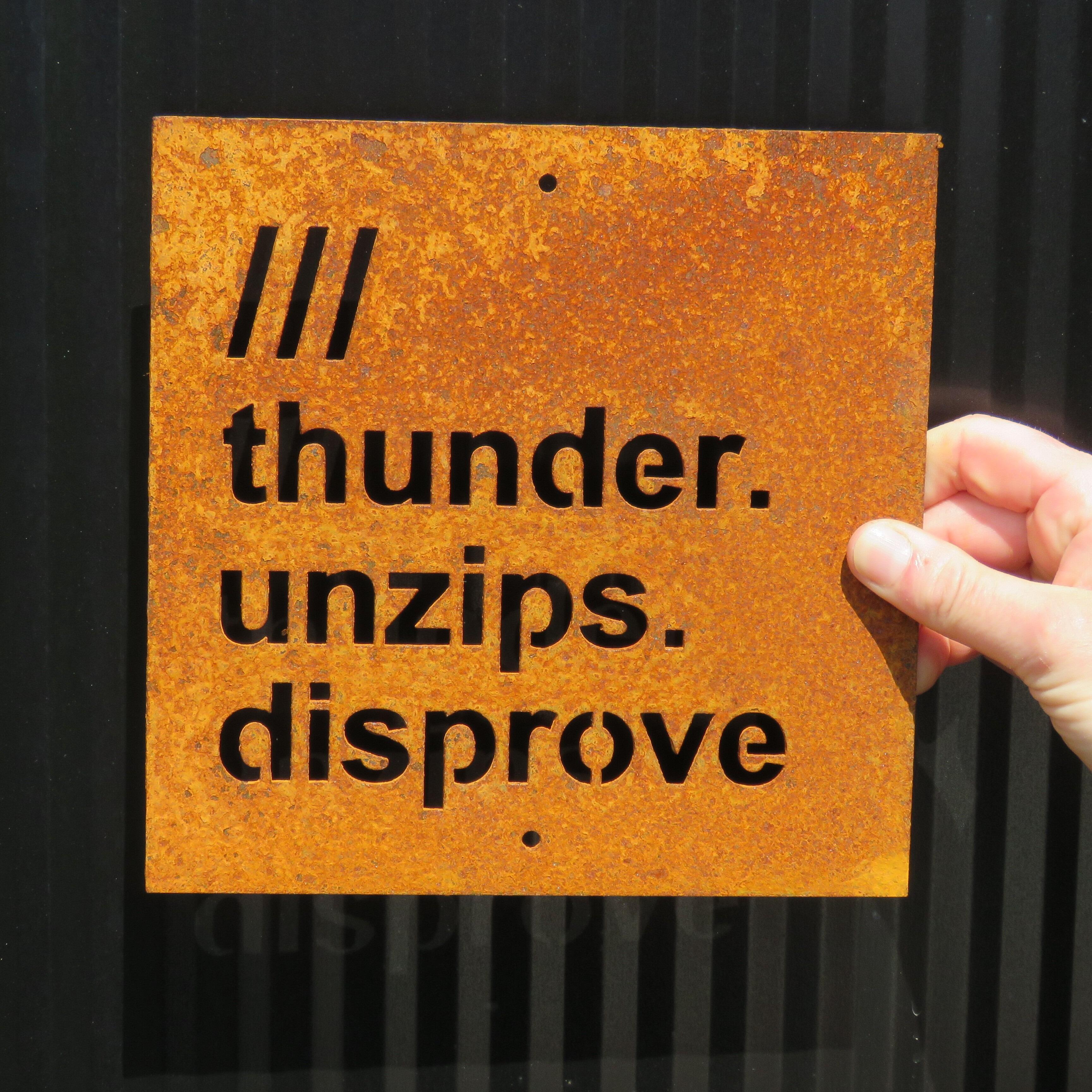 Corten steel what3words home & business sign