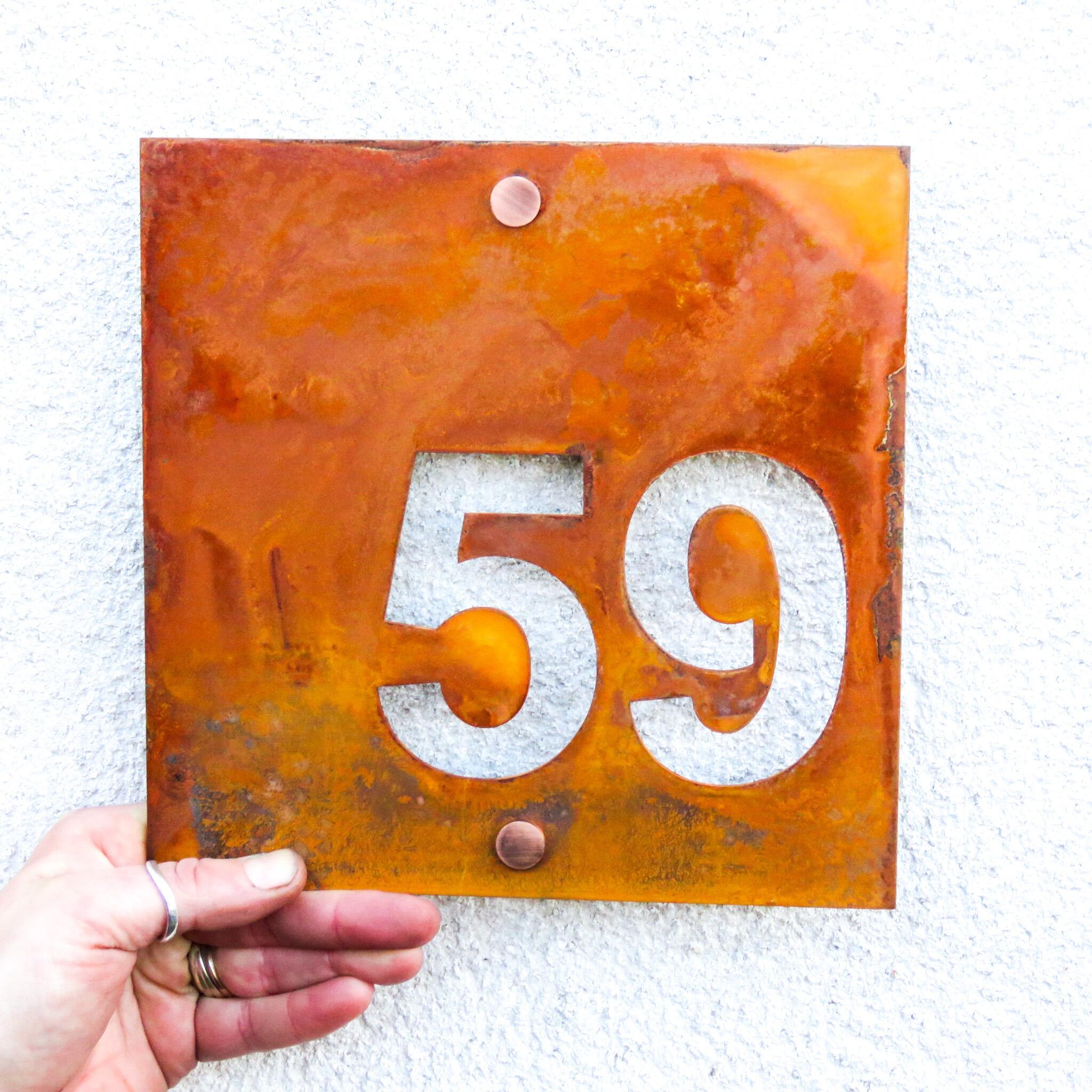Modern house number sign