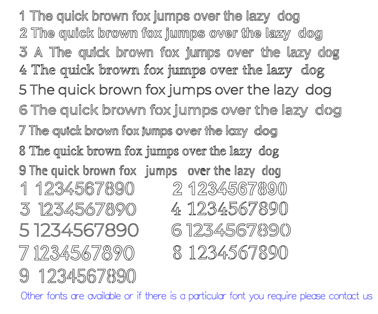 Font choices