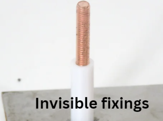 Example image of a invisible fixing with standoff spacer