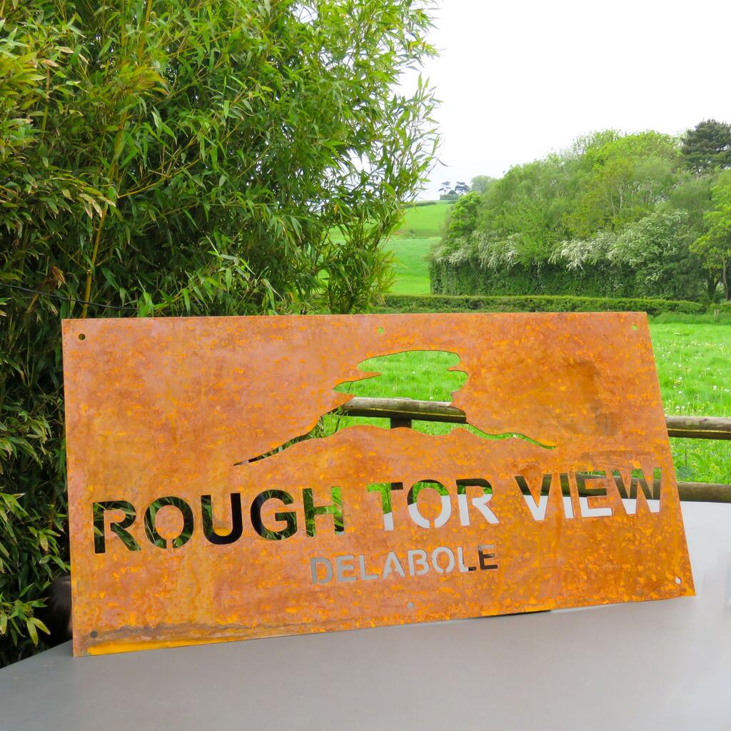 A Cor-Ten Sign for Rough Tor  - Cornwall