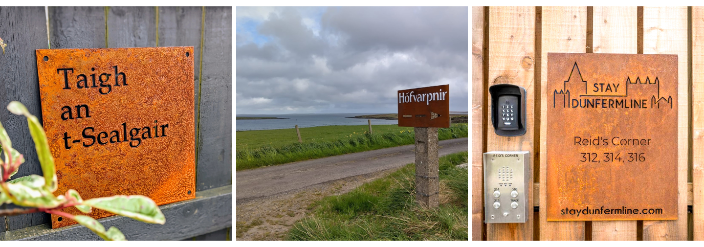 Scotland Corten Steel Signs