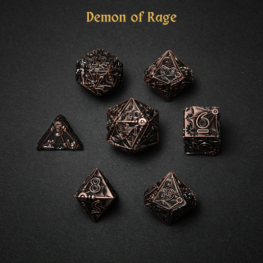 Angels & Demons Luxury Metal Polyhedral Dice (set of 7) (Limited Edition)