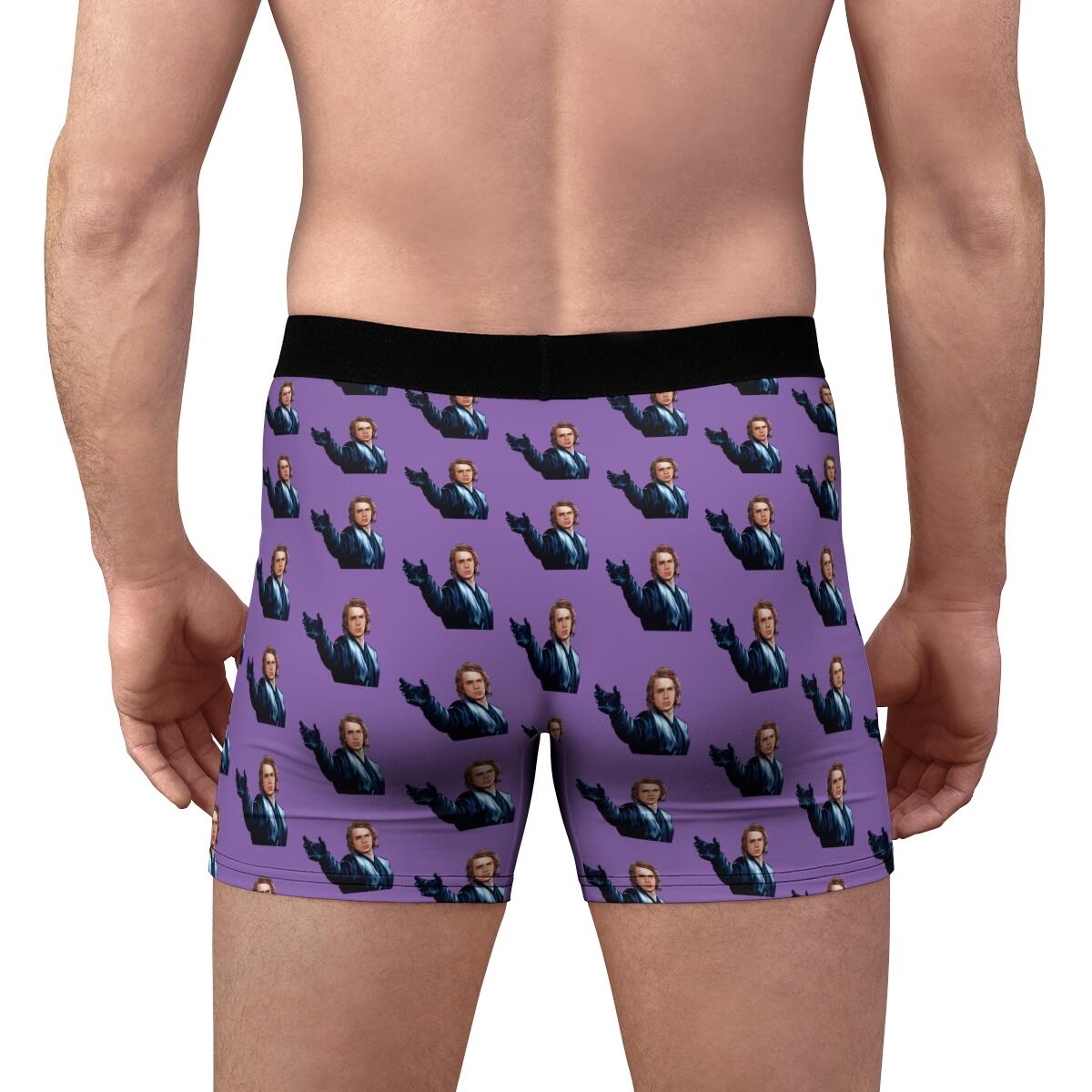  Crazy Boxers Star Wars The Child All Over Print Boxer Briefs  Large Purple: Clothing, Shoes & Jewelry