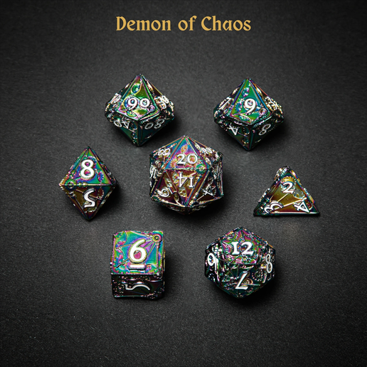 Angels & Demons Luxury Metal Polyhedral Dice (set of 7) (Limited Edition)