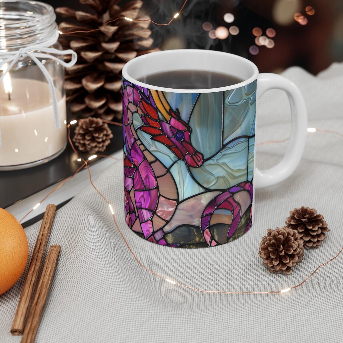 Stained Glass Dragon Collection 11oz Mug (P)