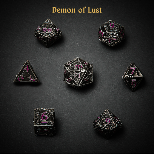 Angels & Demons Luxury Metal Polyhedral Dice (set of 7) (Limited Edition)