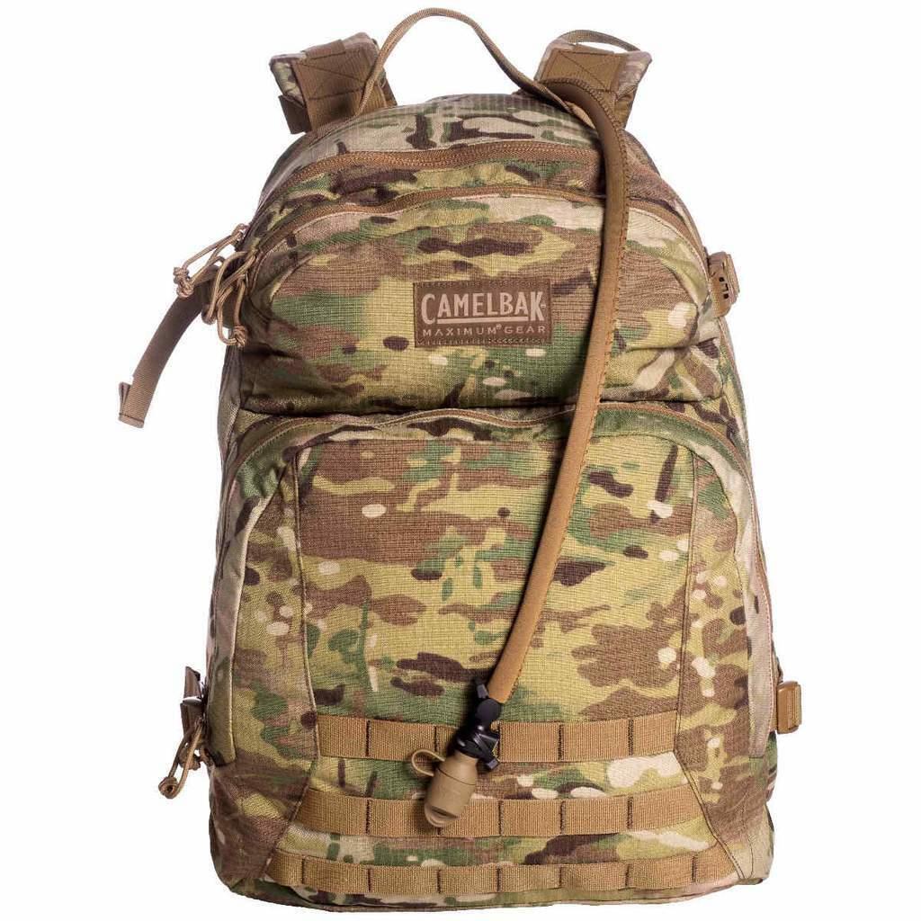 Multicam hydration outlet pack molle