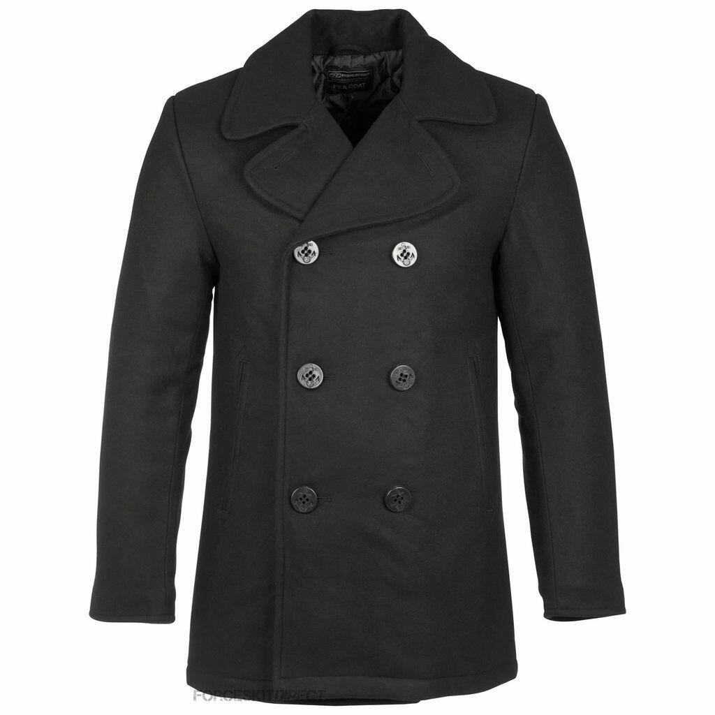 Highlander Pea Coat Black