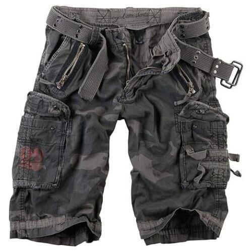SURPLUS ROYAL TRAVELER Pantalon Homme Plein Trekking Randonnée Cargo Royal Noir EUR 81,95 - FR