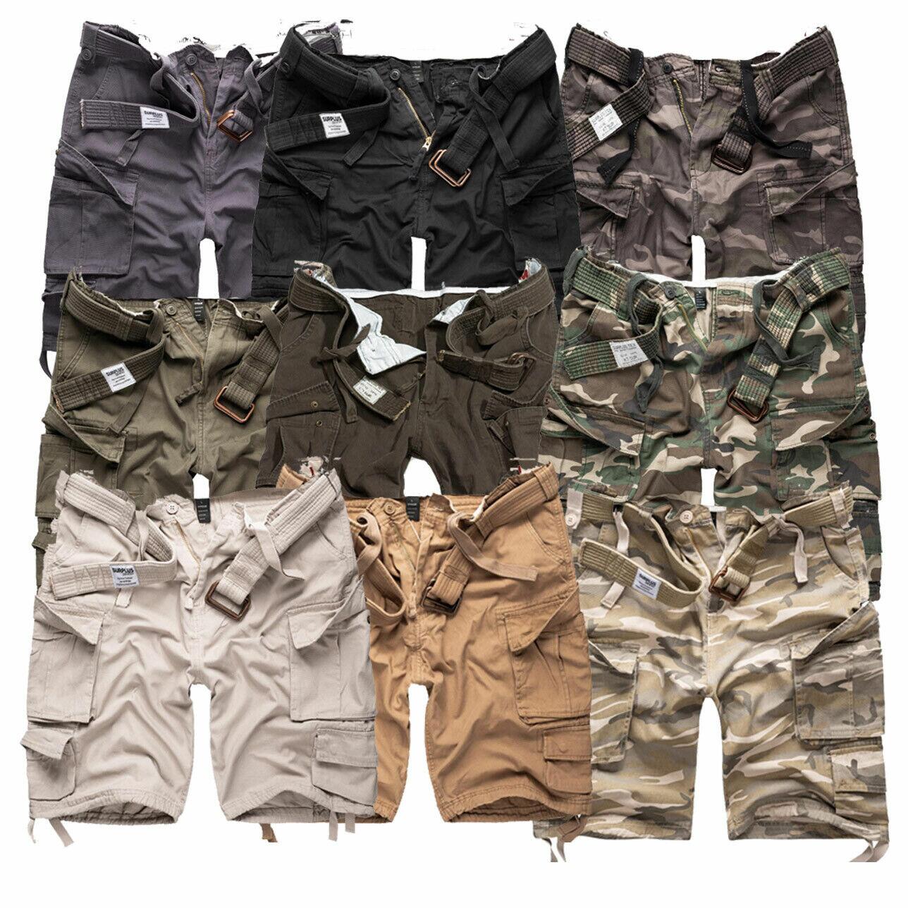 Surplus Division Shorts Mens Army Style Military Style Belt Combat Cargo Work