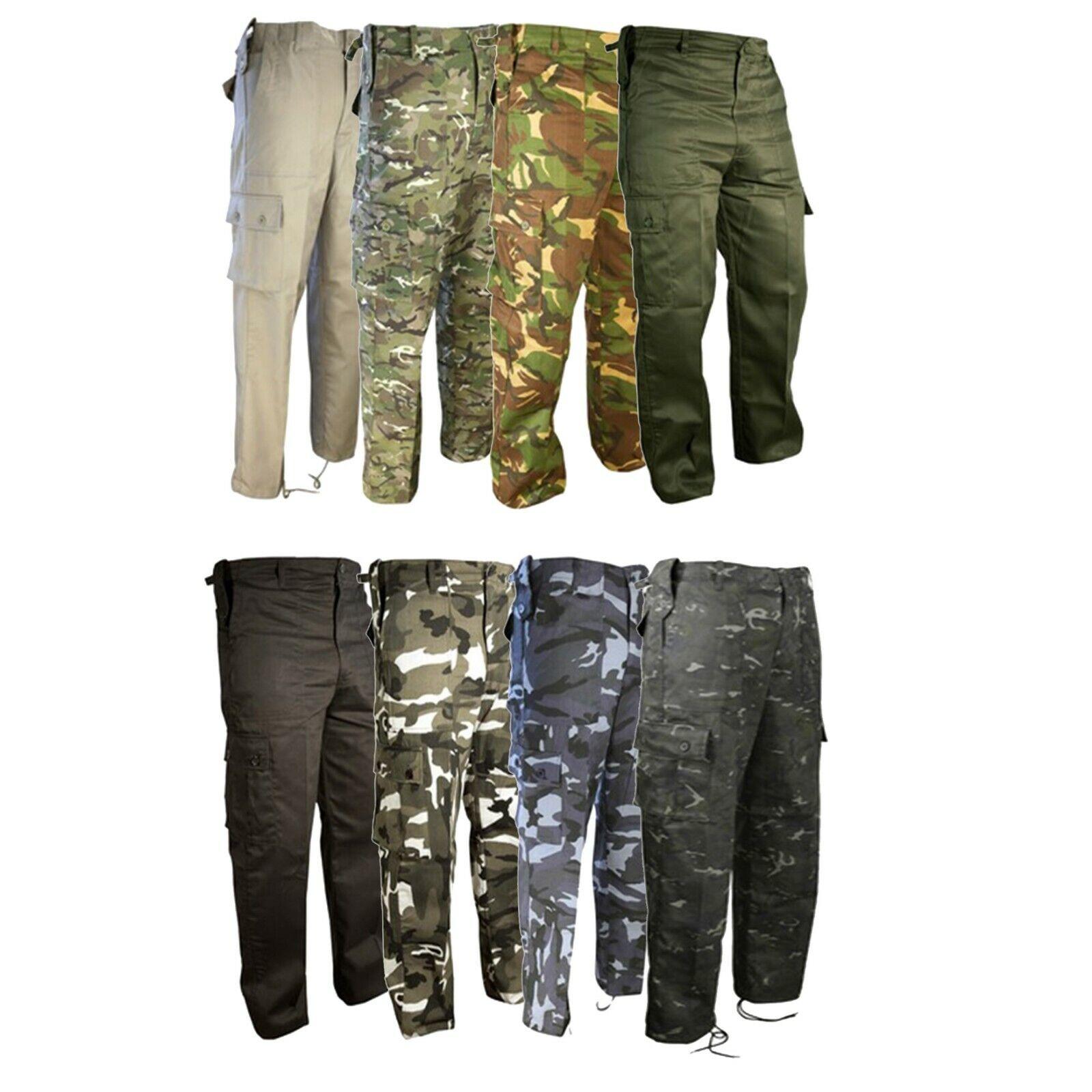 Outdoor Men Cargo Combat Pants Tapered Joggers Sports Work Trousers Pockets  | eBay