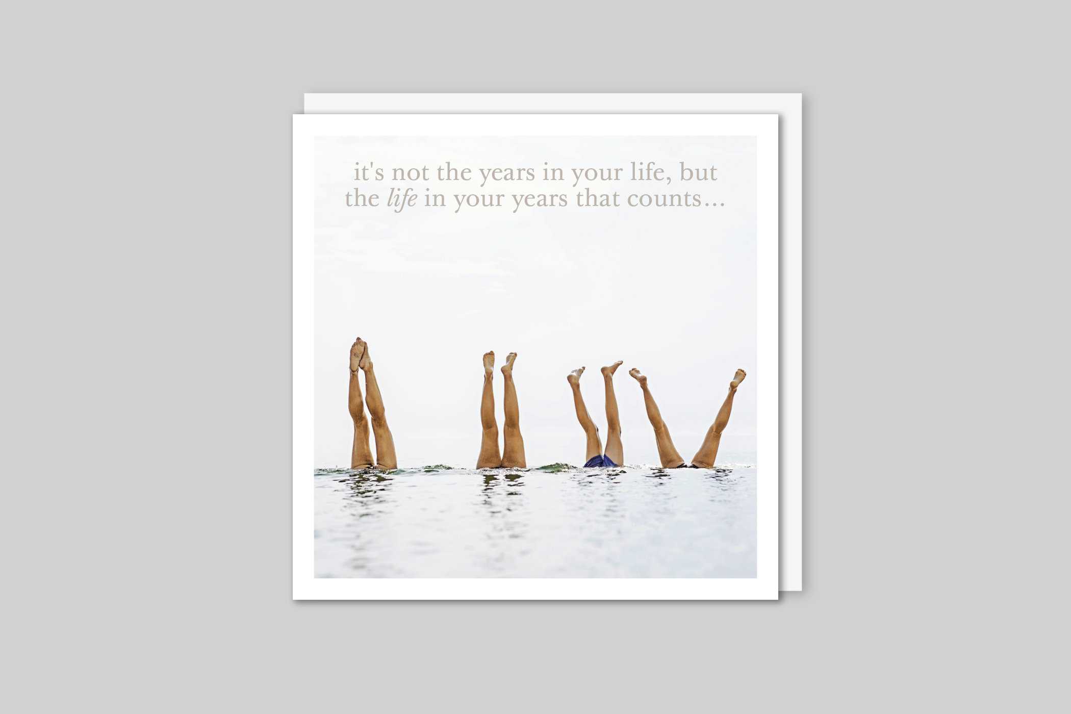 The Life in Your Years from Every Picture range of greeting cards  by Icon, back page.