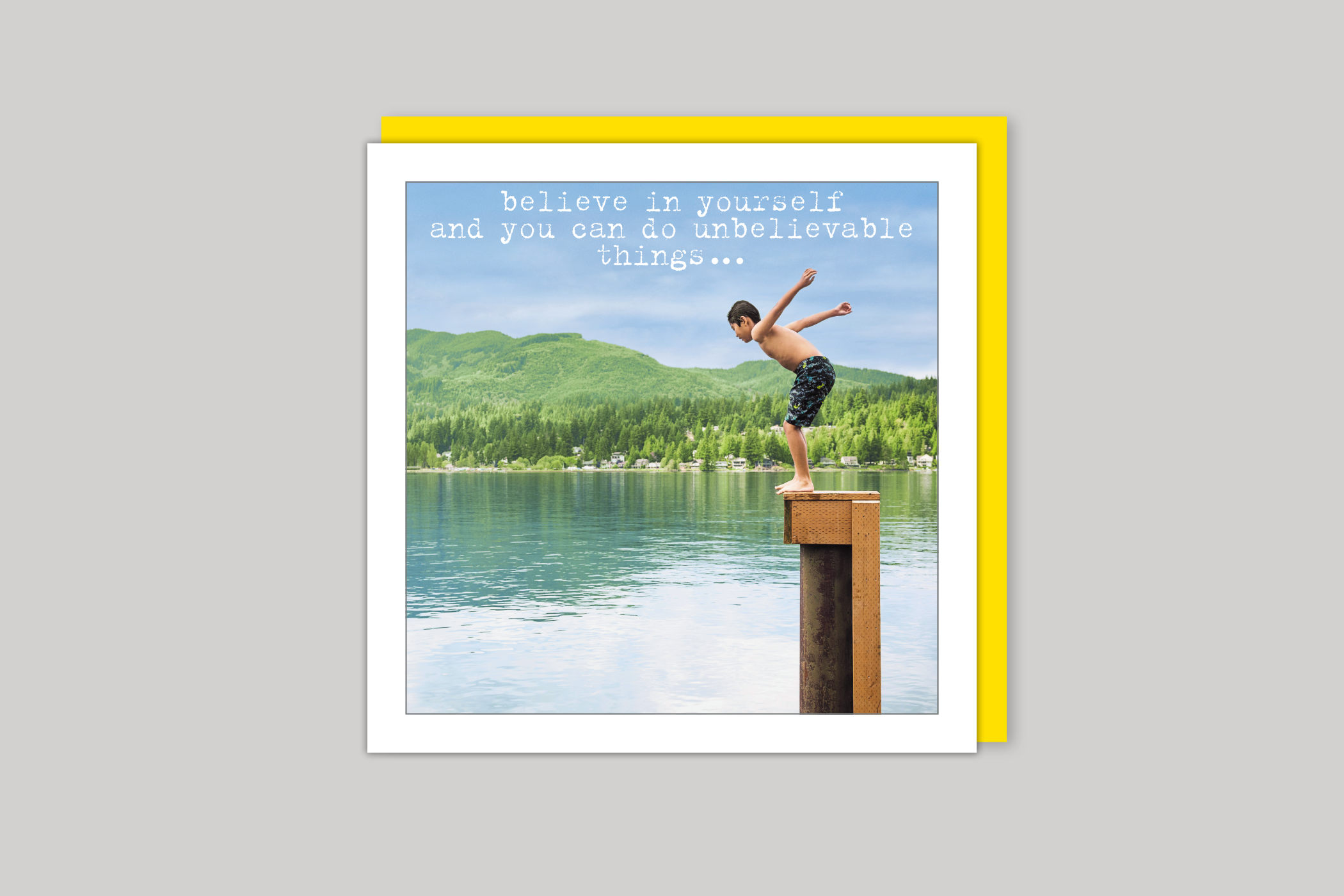 Believe in Yourself from Life Is Sweet range of greeting cards by Icon, back page.