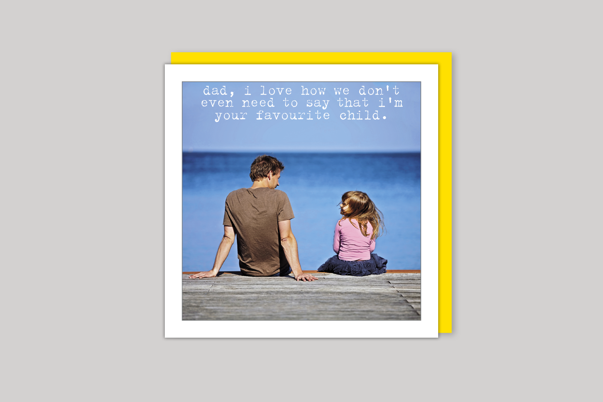 Favourite Child dad card from Life Is Sweet range of greeting cards by Icon, back page.