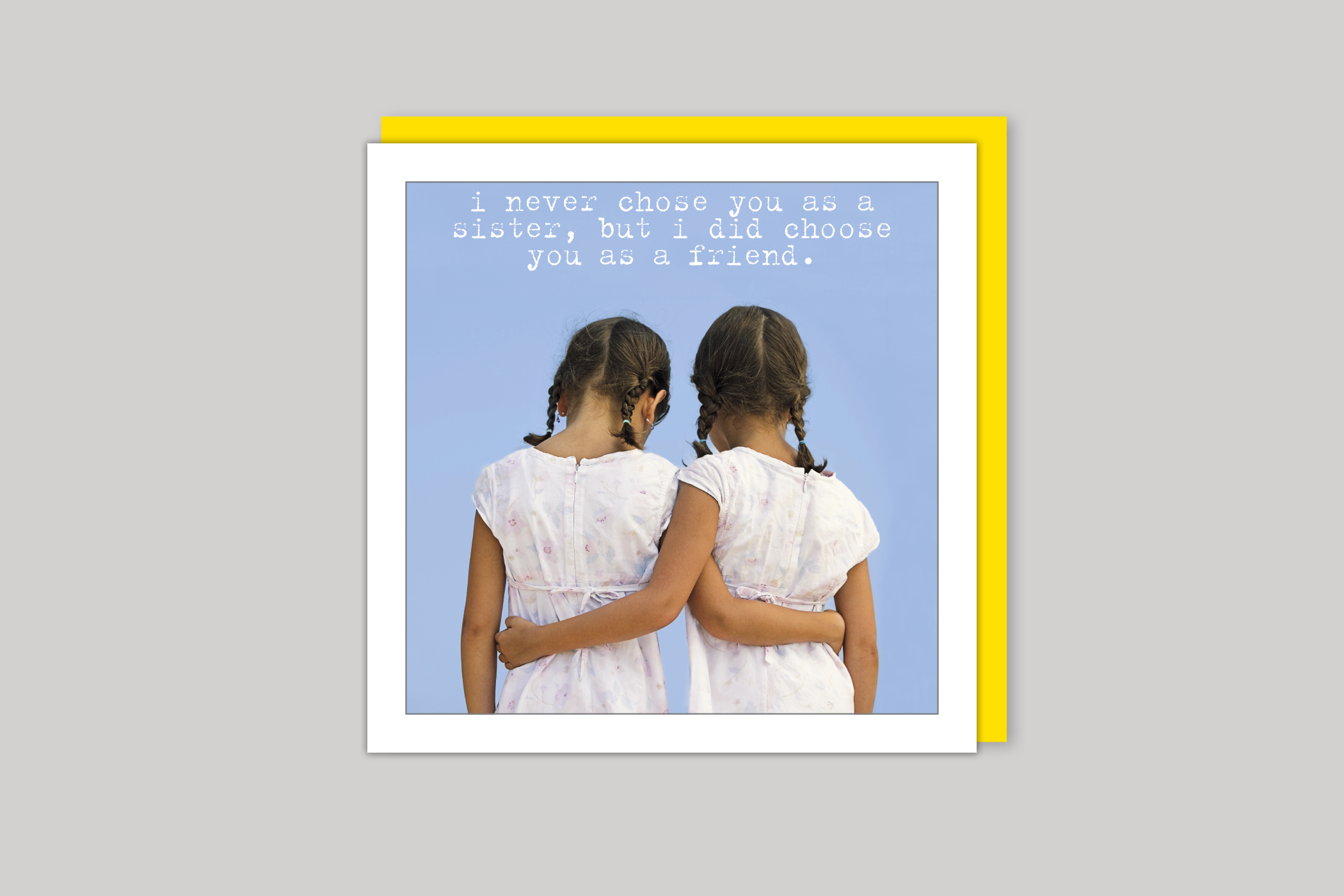 Sister and Friend sister card from Life Is Sweet range of greeting cards by Icon, back page.