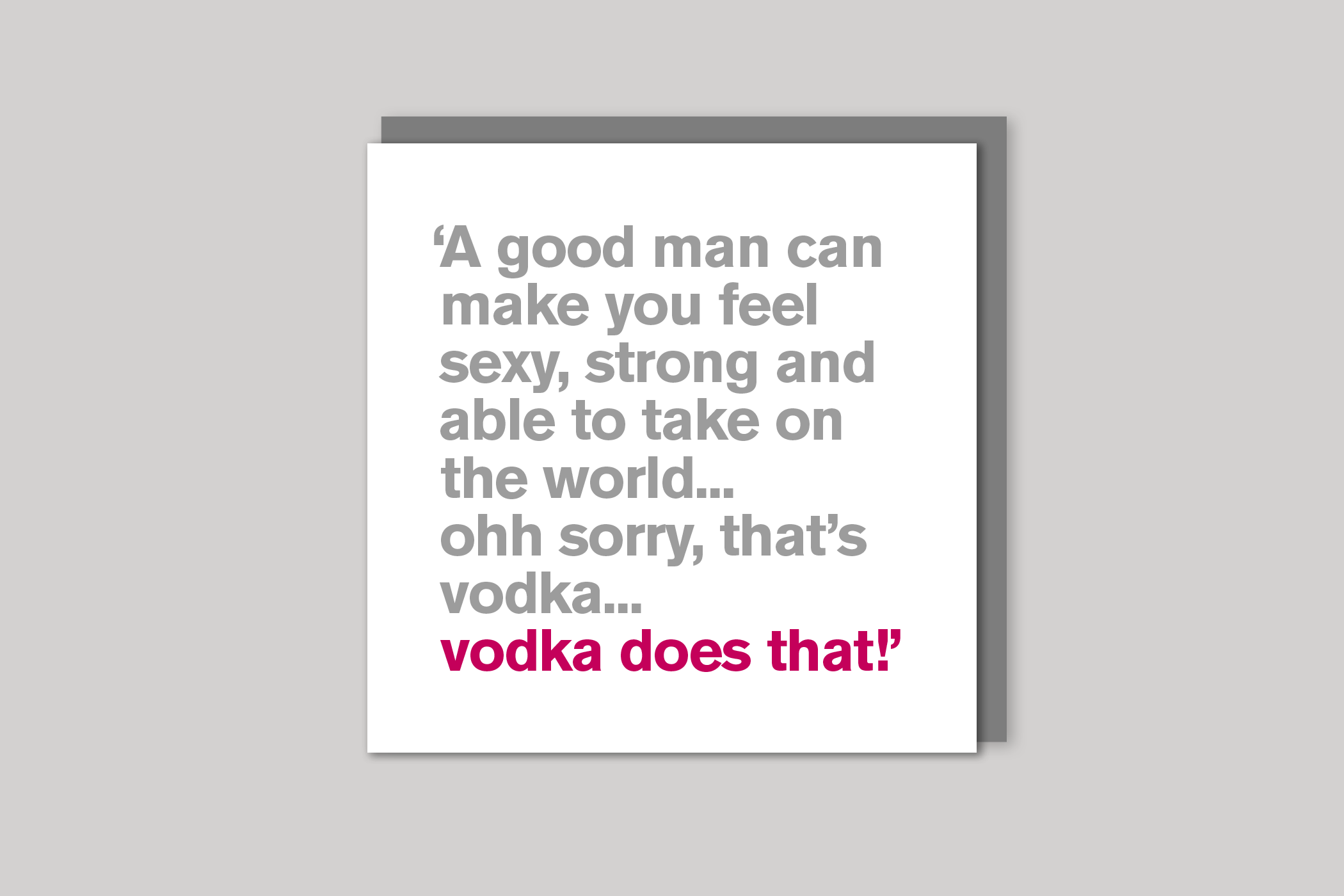 Vodka from Lyric range of quotation cards by Icon, back page.