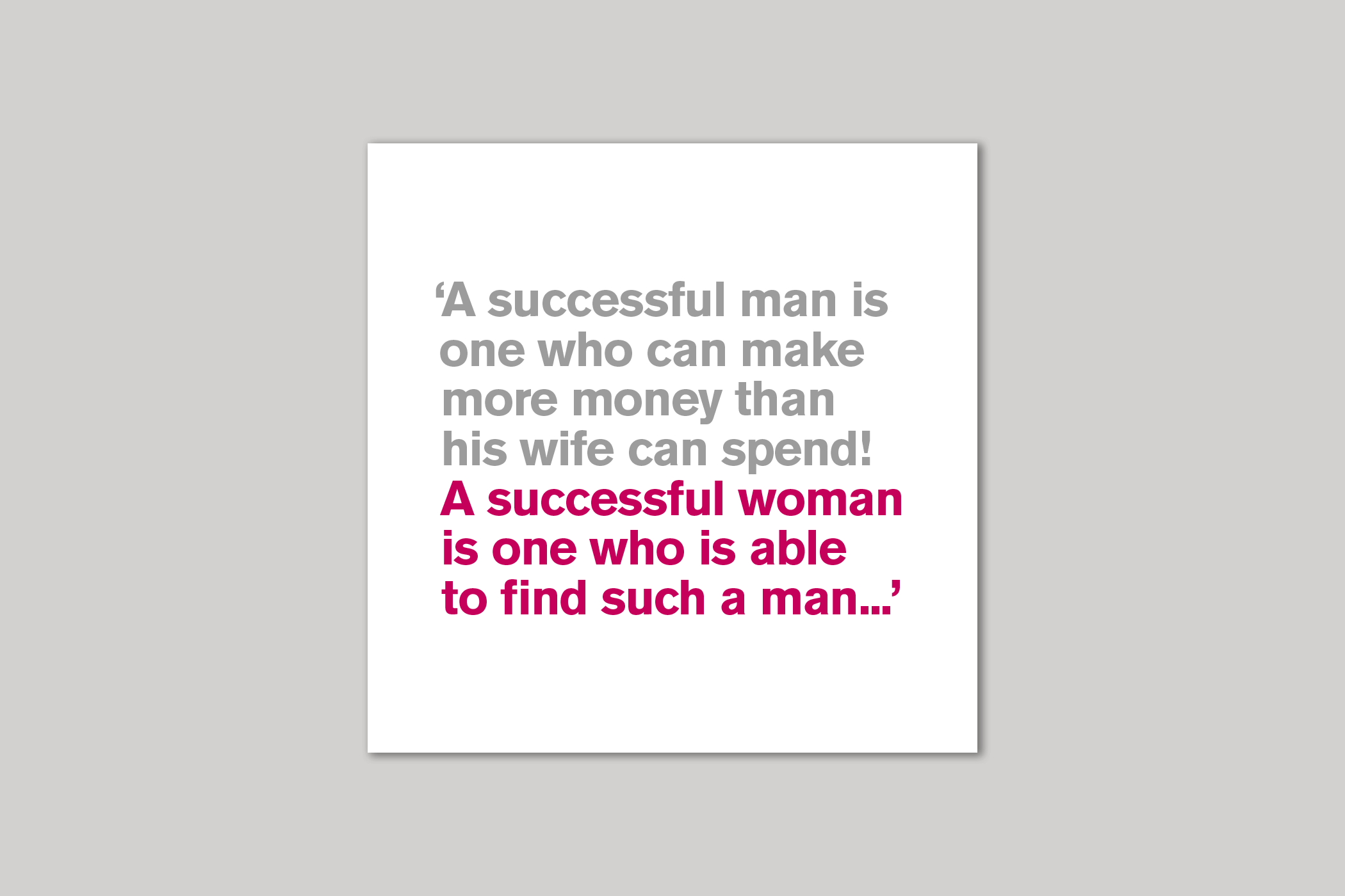 Successful Women from Lyric range of quotation cards by Icon.