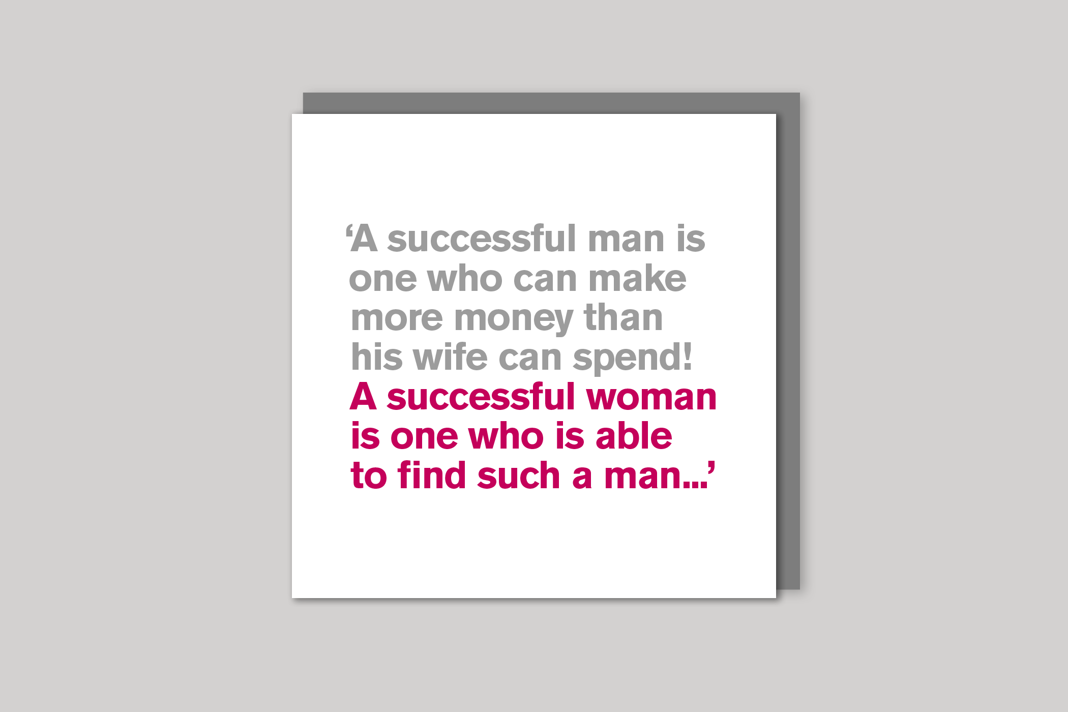 Successful Women from Lyric range of quotation cards by Icon, back page.