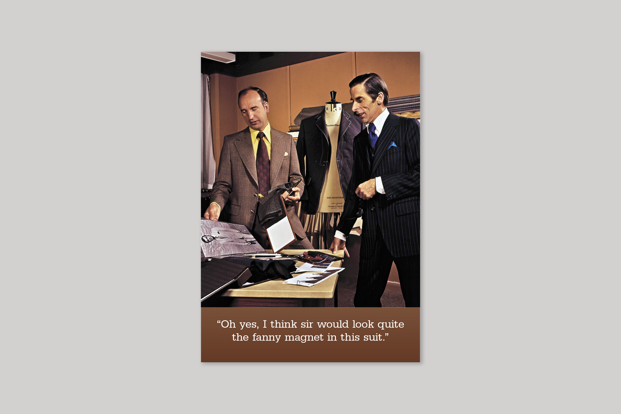 Suit You from Blush humour range of greeting cards by Icon.