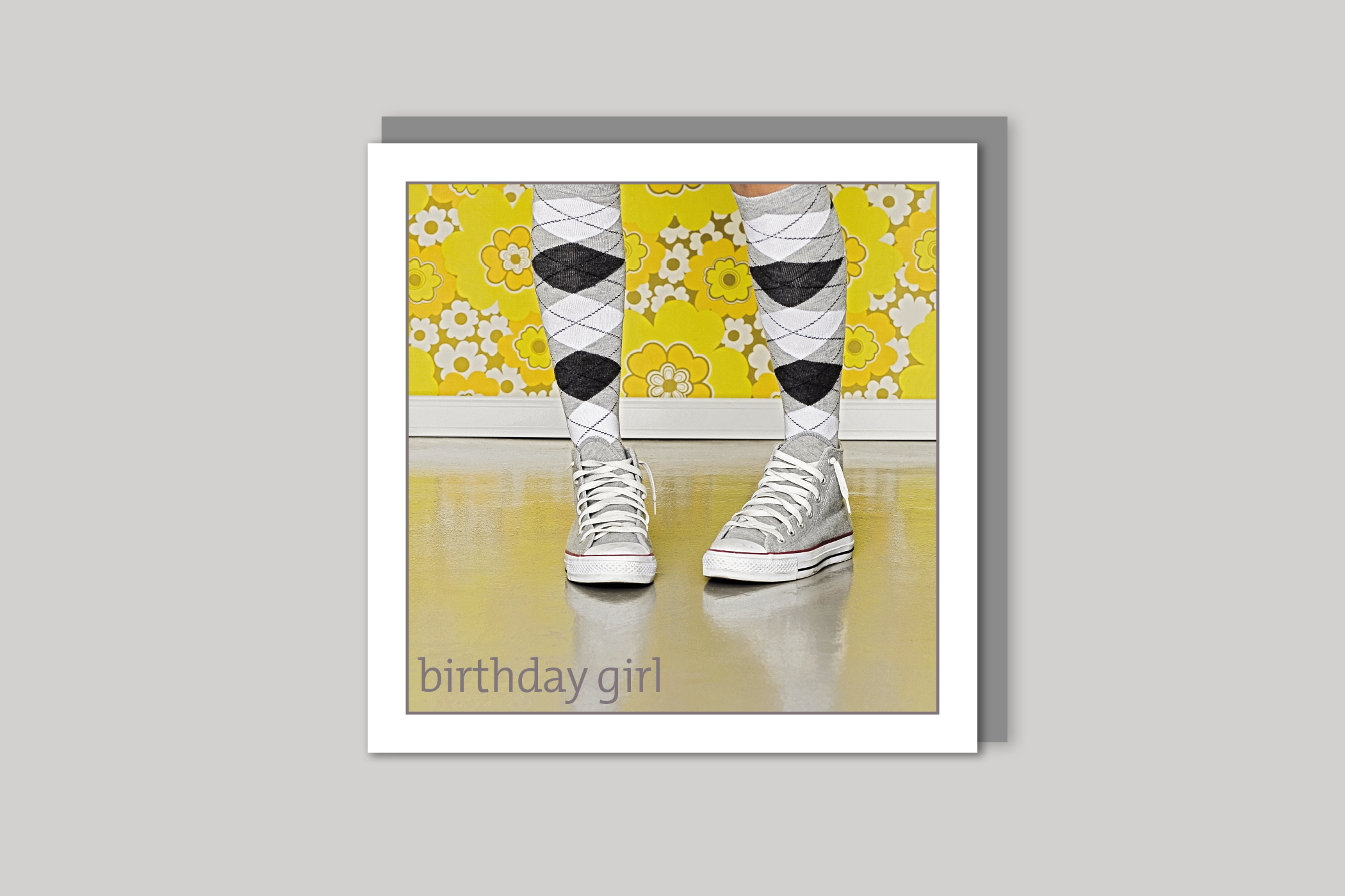 Birthday Girl from Exposure Silver Edition range of greeting cards by Icon, back page.