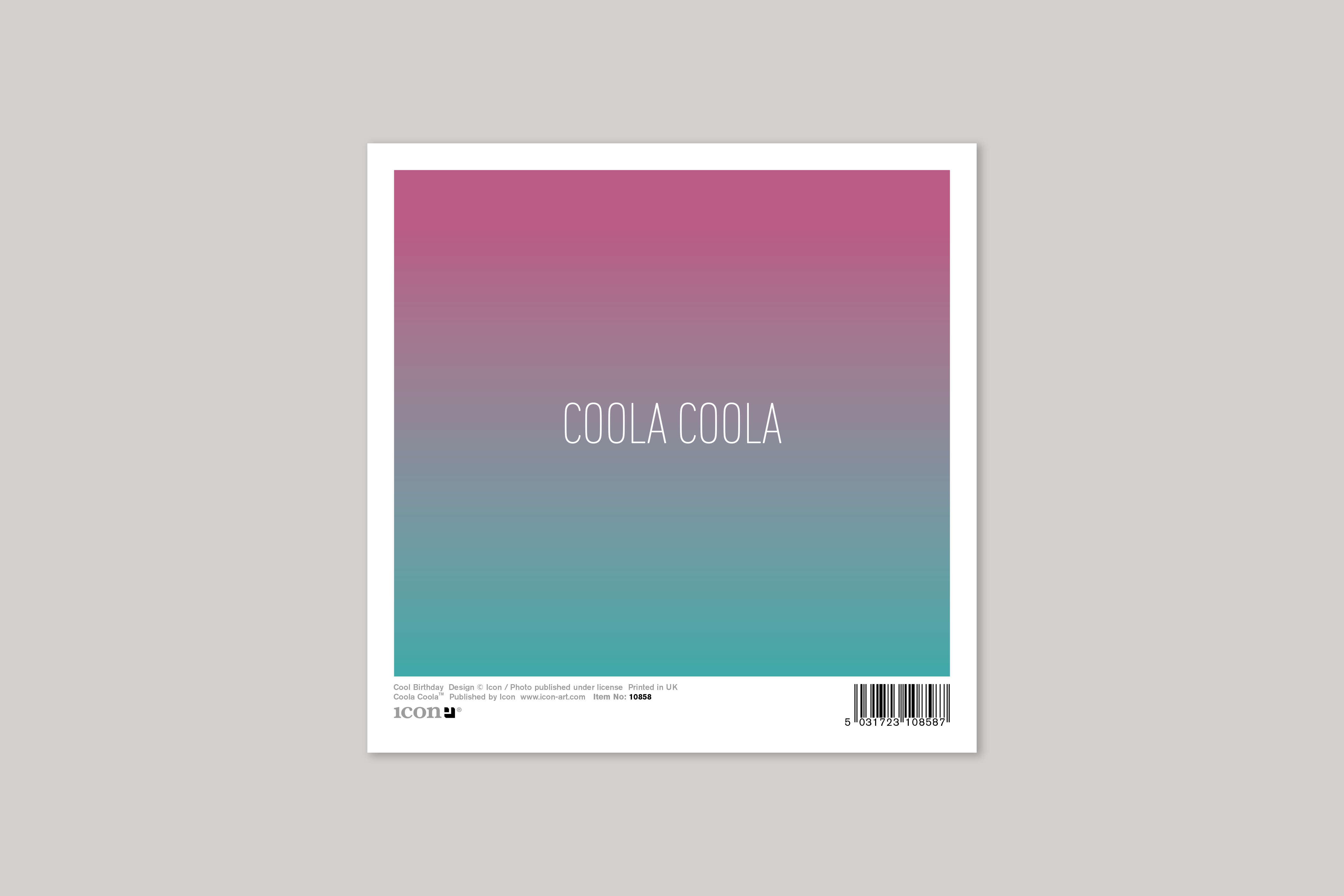 Have a Cool Birthday is from Coola Coola an uber-cool range of animal cards published by Icon, back page.