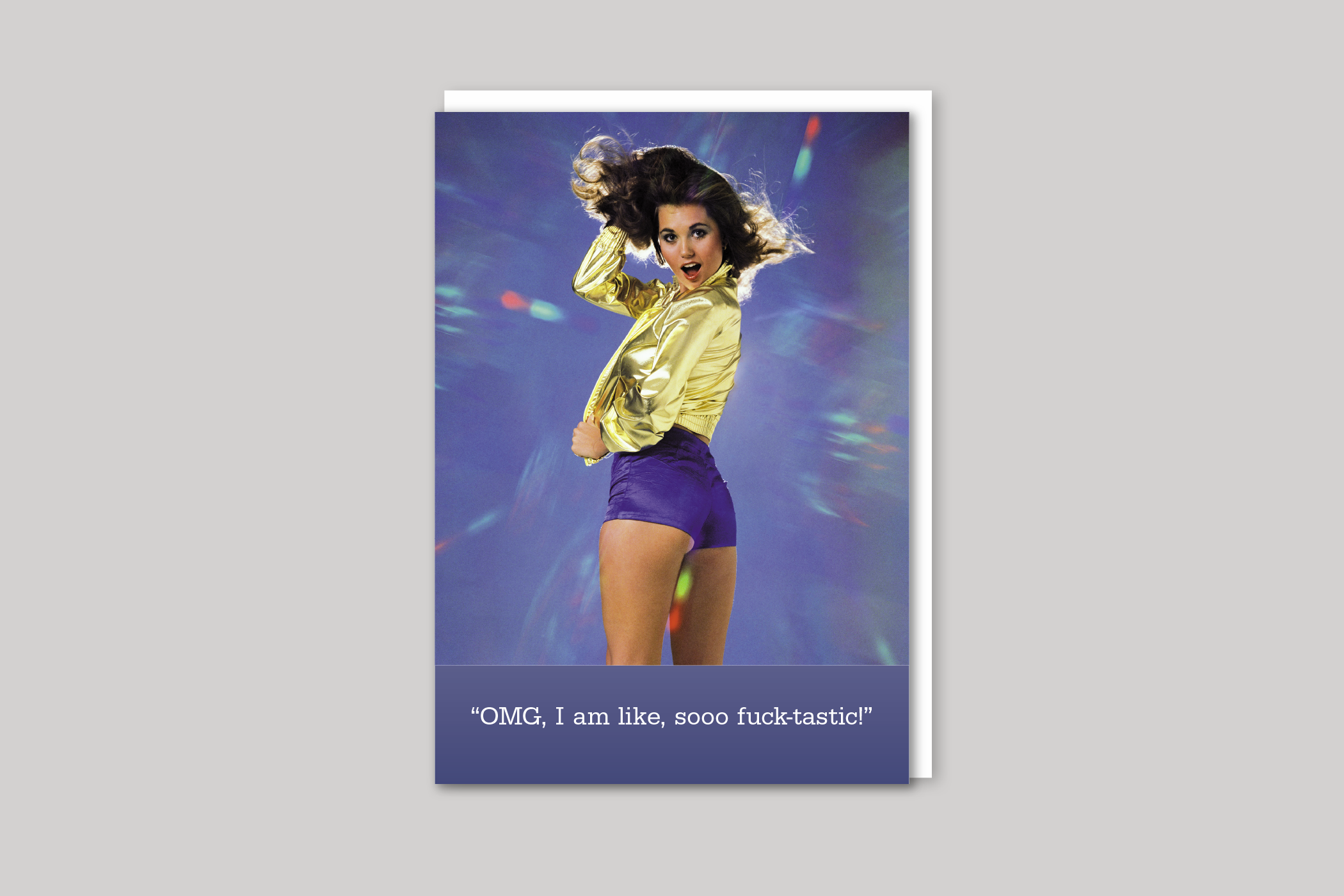 OMG! from Blush humour range of greeting cards by Icon, back page.