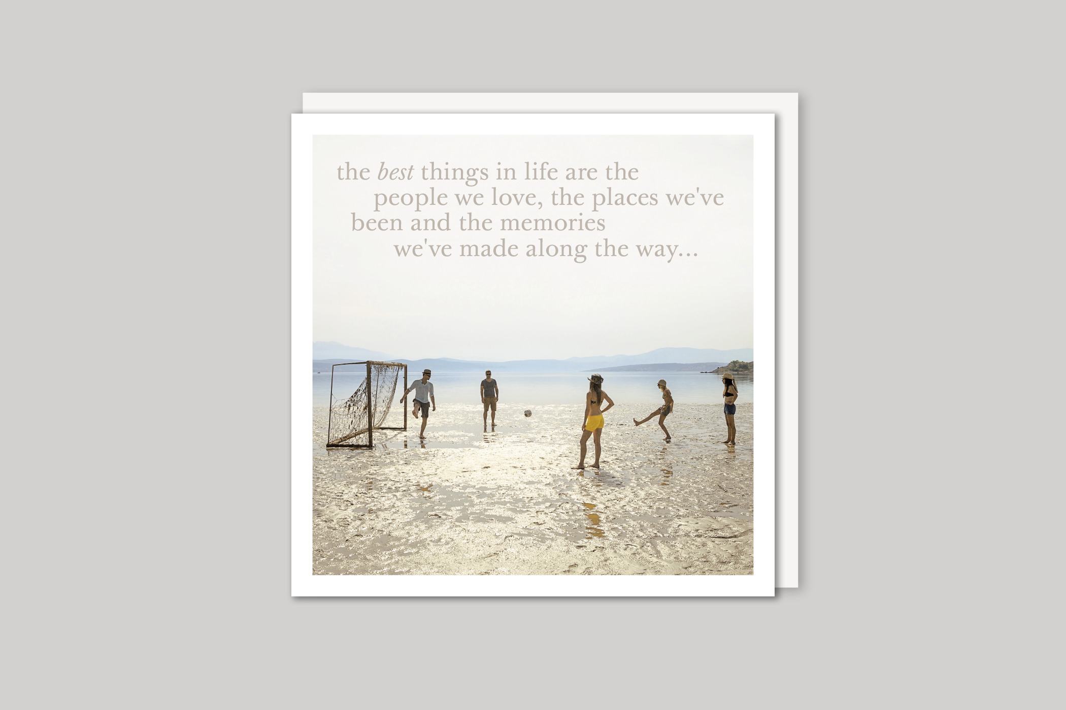 The Best Things in Life from Every Picture range of greeting cards  by Icon, back page.