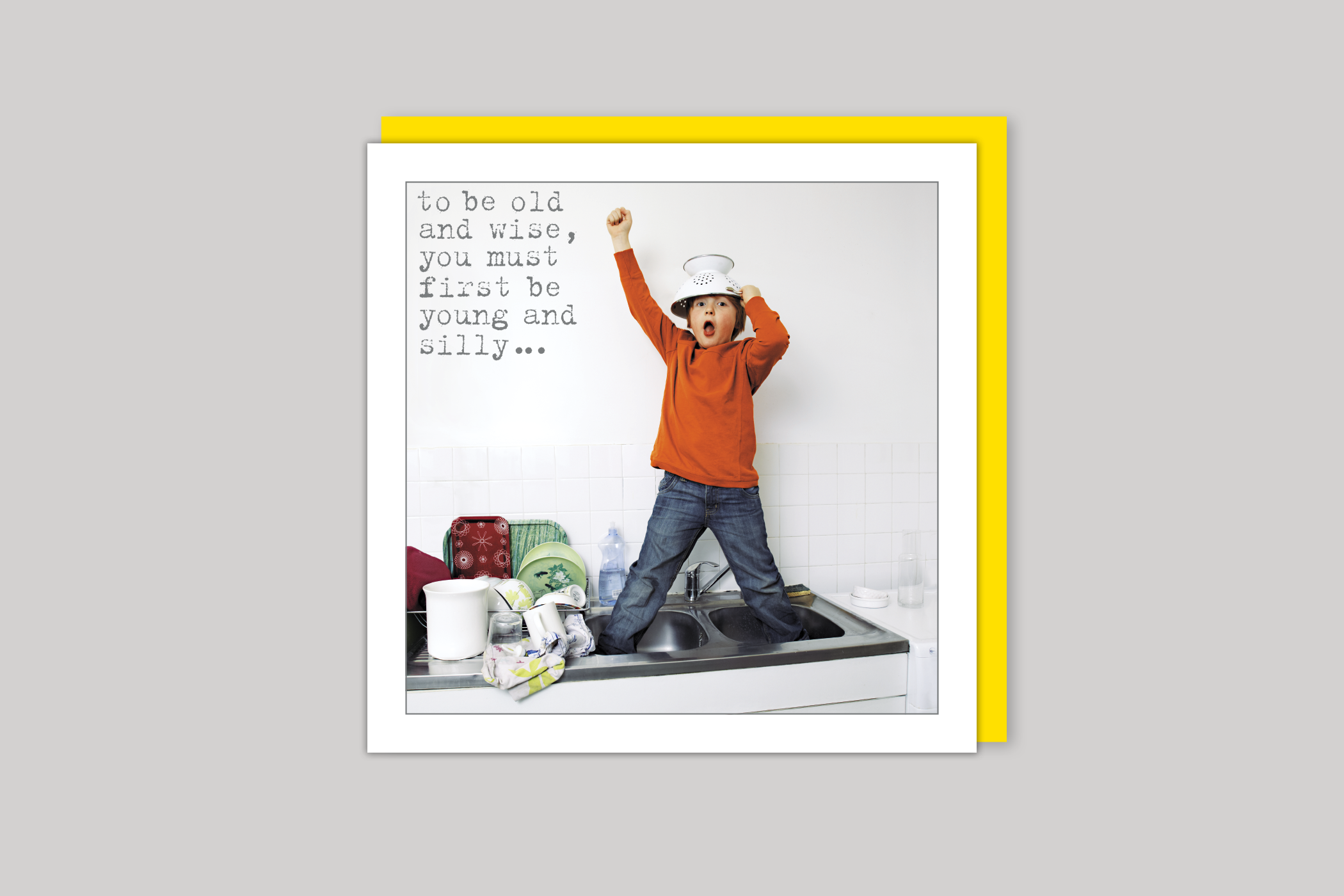 Young and Silly from Life Is Sweet range of greeting cards by Icon, back page.